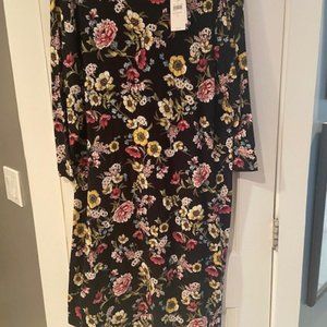 JJill  Wearever Floral Keyhole-Back Dress